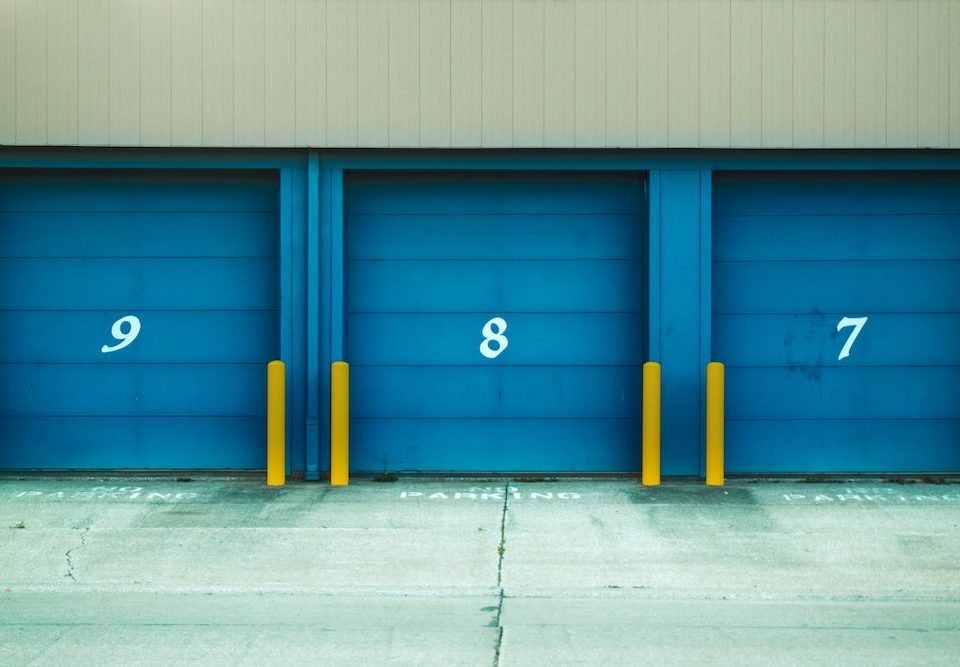 storage unit with numbers on it